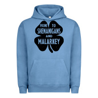 Pigment Pebble Blue prone to shenanigans and malarkey Urban Hoodie - linhVisuals