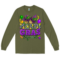 Army Green mardi gras squad Long Sleeve Tee - FaDigitalArtStudio