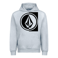 Heather Grey Volcom Style Urban Hoodie - linhVisuals