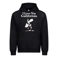 Black i love you california bear state hug Urban Hoodie - linhVisuals
