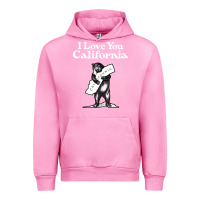 Fuchsia Pink i love you california bear state hug Urban Hoodie - linhVisuals