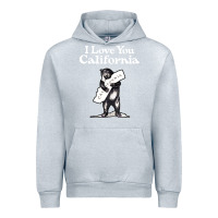 Heather Grey i love you california bear state hug Urban Hoodie - linhVisuals