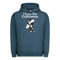 Pigment Midnight Navy i love you california bear state hug Urban Hoodie - linhVisuals