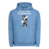 Pigment Pebble Blue i love you california bear state hug Urban Hoodie - linhVisuals