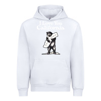 White i love you california bear state hug Urban Hoodie - linhVisuals