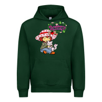 Forest Green strawberry shortcake and cat Urban Hoodie - linhVisuals