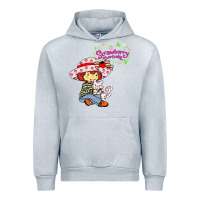 Heather Grey strawberry shortcake and cat Urban Hoodie - linhVisuals