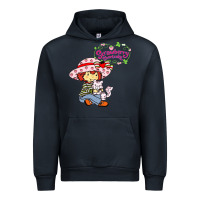 Navy strawberry shortcake and cat Urban Hoodie - linhVisuals