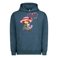 Pigment Midnight Navy strawberry shortcake and cat Urban Hoodie - linhVisuals