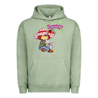 Pigment Oil Green strawberry shortcake and cat Urban Hoodie - linhVisuals