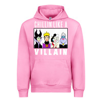 Fuchsia Pink chillin like a villain Urban Hoodie - linhVisuals