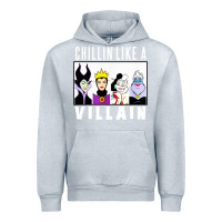 Heather Grey chillin like a villain Urban Hoodie - linhVisuals