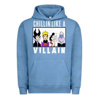 Pigment Pebble Blue chillin like a villain Urban Hoodie - linhVisuals