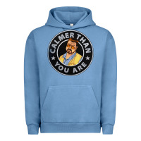 Pigment Pebble Blue calmer than you are Urban Hoodie - linhVisuals
