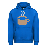 Cobalt pixel coffee Urban Hoodie - linhVisuals