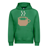 Emerald pixel coffee Urban Hoodie - linhVisuals