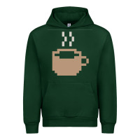 Forest Green pixel coffee Urban Hoodie - linhVisuals