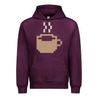 Mauve Wine pixel coffee Urban Hoodie - linhVisuals
