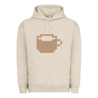 Pigment French Oak pixel coffee Urban Hoodie - linhVisuals