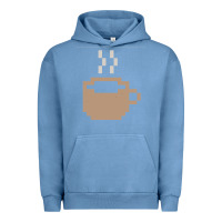Pigment Pebble Blue pixel coffee Urban Hoodie - linhVisuals