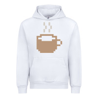 White pixel coffee Urban Hoodie - linhVisuals
