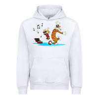White calvin music Urban Hoodie - linhVisuals
