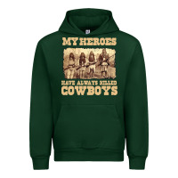 Forest Green my heroes have always killed cowboys retro Urban Hoodie - linhVisuals