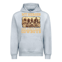 Heather Grey my heroes have always killed cowboys retro Urban Hoodie - linhVisuals