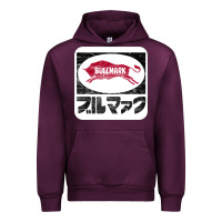 Mauve Wine bullmark Urban Hoodie - linhVisuals