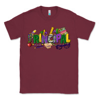 Burgundy principal mardi gras cowgirl Classic Tee - CowGirlArtShop