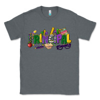 Charcoal Heather principal mardi gras cowgirl Classic Tee - CowGirlArtShop