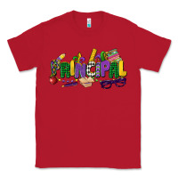 Red principal mardi gras cowgirl Classic Tee - CowGirlArtShop