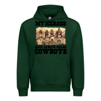Forest Green my heroes have always killed cowboys retro Urban Hoodie - linhVisuals