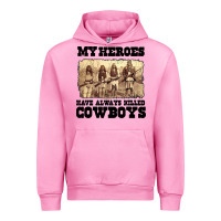 Fuchsia Pink my heroes have always killed cowboys retro Urban Hoodie - linhVisuals