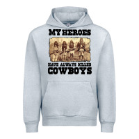Heather Grey my heroes have always killed cowboys retro Urban Hoodie - linhVisuals