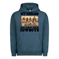 Pigment Midnight Navy my heroes have always killed cowboys retro Urban Hoodie - linhVisuals