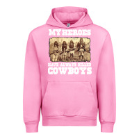 Fuchsia Pink my heroes have always killed cowboys retro Urban Hoodie - linhVisuals