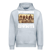 Heather Grey my heroes have always killed cowboys retro Urban Hoodie - linhVisuals