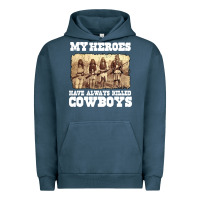 Pigment Midnight Navy my heroes have always killed cowboys retro Urban Hoodie - linhVisuals