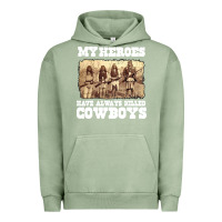 Pigment Oil Green my heroes have always killed cowboys retro Urban Hoodie - linhVisuals