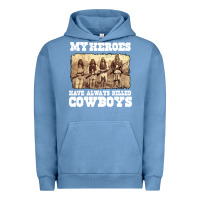 Pigment Pebble Blue my heroes have always killed cowboys retro Urban Hoodie - linhVisuals