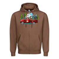 Chestnut lvn nurse truck with cactus and sunflowers Zipper Hoodie - AdoDesignShop