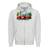 Dove Grey lvn nurse truck with cactus and sunflowers Zipper Hoodie - AdoDesignShop