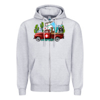 Heather Grey lvn nurse truck with cactus and sunflowers Zipper Hoodie - AdoDesignShop