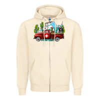 Sandshell lvn nurse truck with cactus and sunflowers Zipper Hoodie - AdoDesignShop