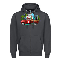Smoke lvn nurse truck with cactus and sunflowers Zipper Hoodie - AdoDesignShop