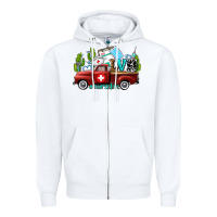 White lvn nurse truck with cactus and sunflowers Zipper Hoodie - AdoDesignShop