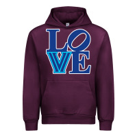 Mauve Wine villanova love Urban Hoodie - linhVisuals