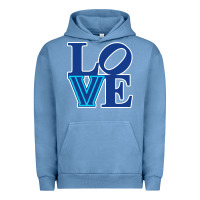 Pigment Pebble Blue villanova love Urban Hoodie - linhVisuals