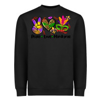 Black peace love  mardi gras Heavyweight Sweatshirt - AdoDesignShop